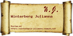 Winterberg Julianna névjegykártya